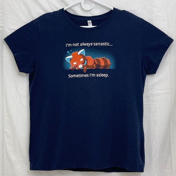 Teeturtle Live And Tell I'm Not Always Sarcastic Women XL Tee Blue - Picture 1 of 7